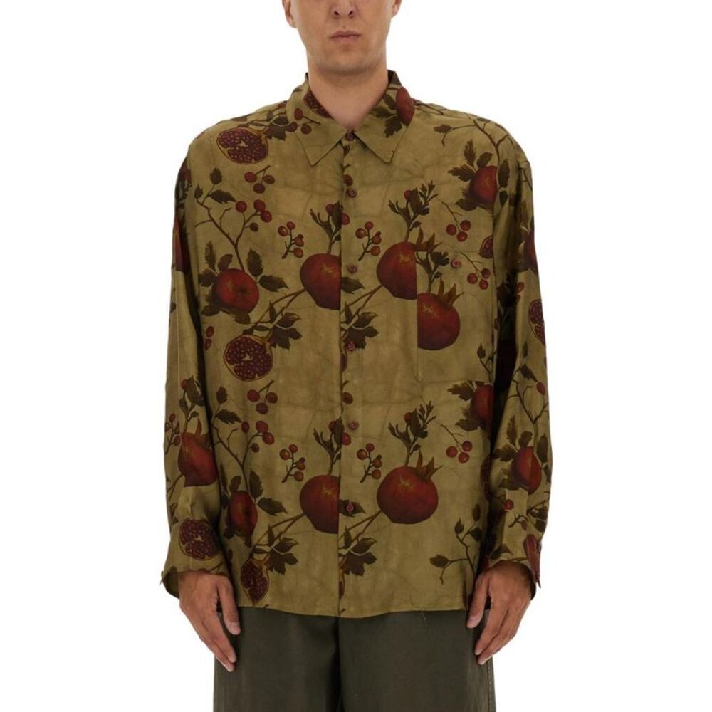 UMA WANG Men's Relaxed Fit Band Collar Shirt Men MULTICOLOUR Shirts